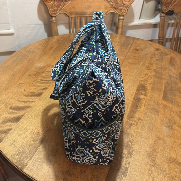 NWOT blue Vera Bradley pleated tote - Picture 3 of 12